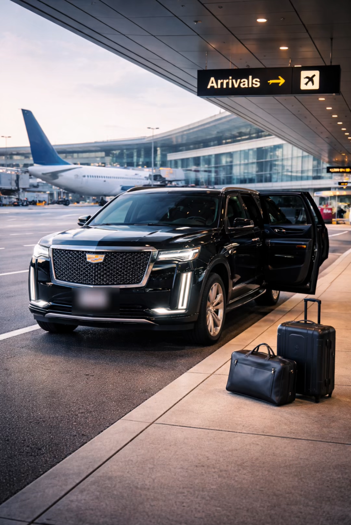 Corporate SUV pickup service during the day